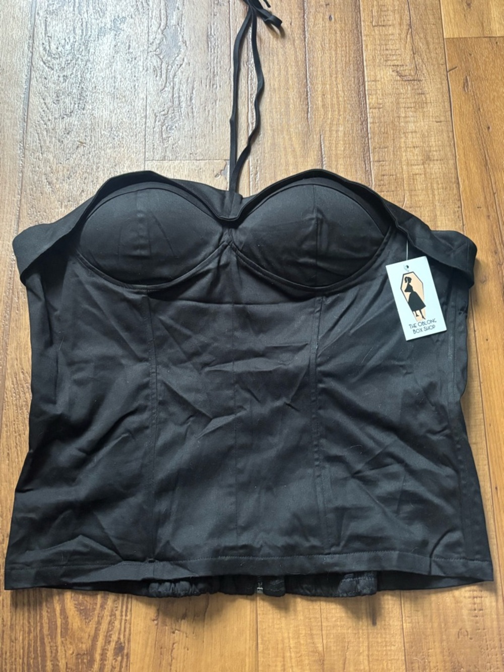 The Other Box Shop Strapless Black Bustier Top